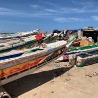Fishing Boats on a Beach ©Laura Dozier